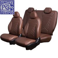 Чехлы Премиум Экокожа Байрон Президент|Жук на Toyota Land Cruiser Prado 150 2009-2017 г.в.