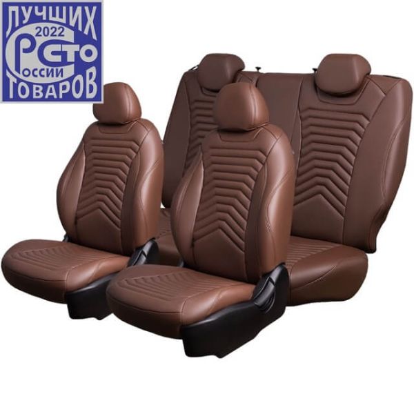 Чехлы Премиум Экокожа Байрон Президент|Жук на Toyota Land Cruiser Prado 150 2009-2017 г.в.