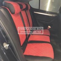 Чехлы Автопилот Алькантара Ромб на Mitsubishi Lancer 9 универсал 2003-2010 г.в.