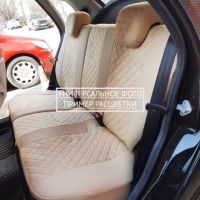 Чехлы Автопилот Алькантара Ромб на Hyundai Sonata 8 (DN8) с 2019+ Чехлы Автопилот Алькантара Ромб на Hyundai Sonata 8 (DN8) с 2019+