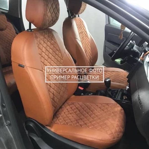 Чехлы Автопилот Алькантара Ромб на Mitsubishi Lancer 9 универсал 2003-2010 г.в.