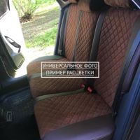 Чехлы Автопилот Алькантара Ромб на Kia Sportage 2004-2008 г.в.